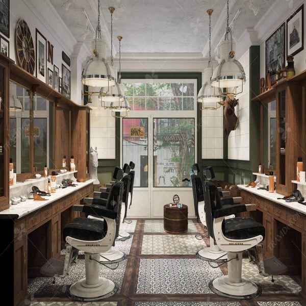 Những mẫu thiết kế tiệm tóc nam barbershop đẹp