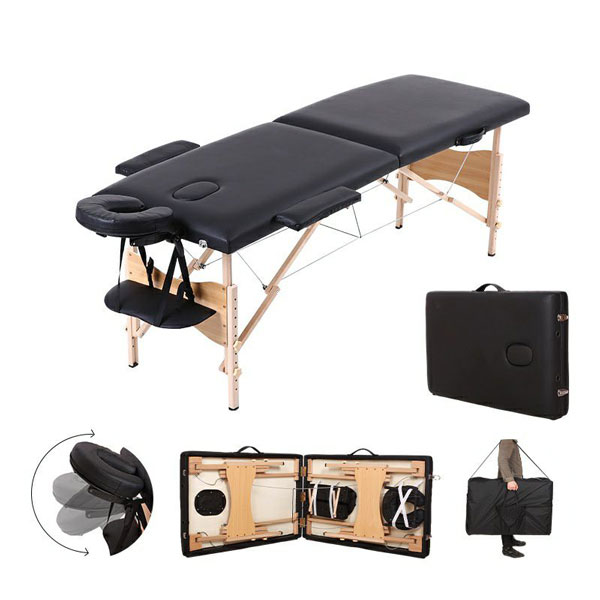 Giường massage vali chân gỗ BM-842G