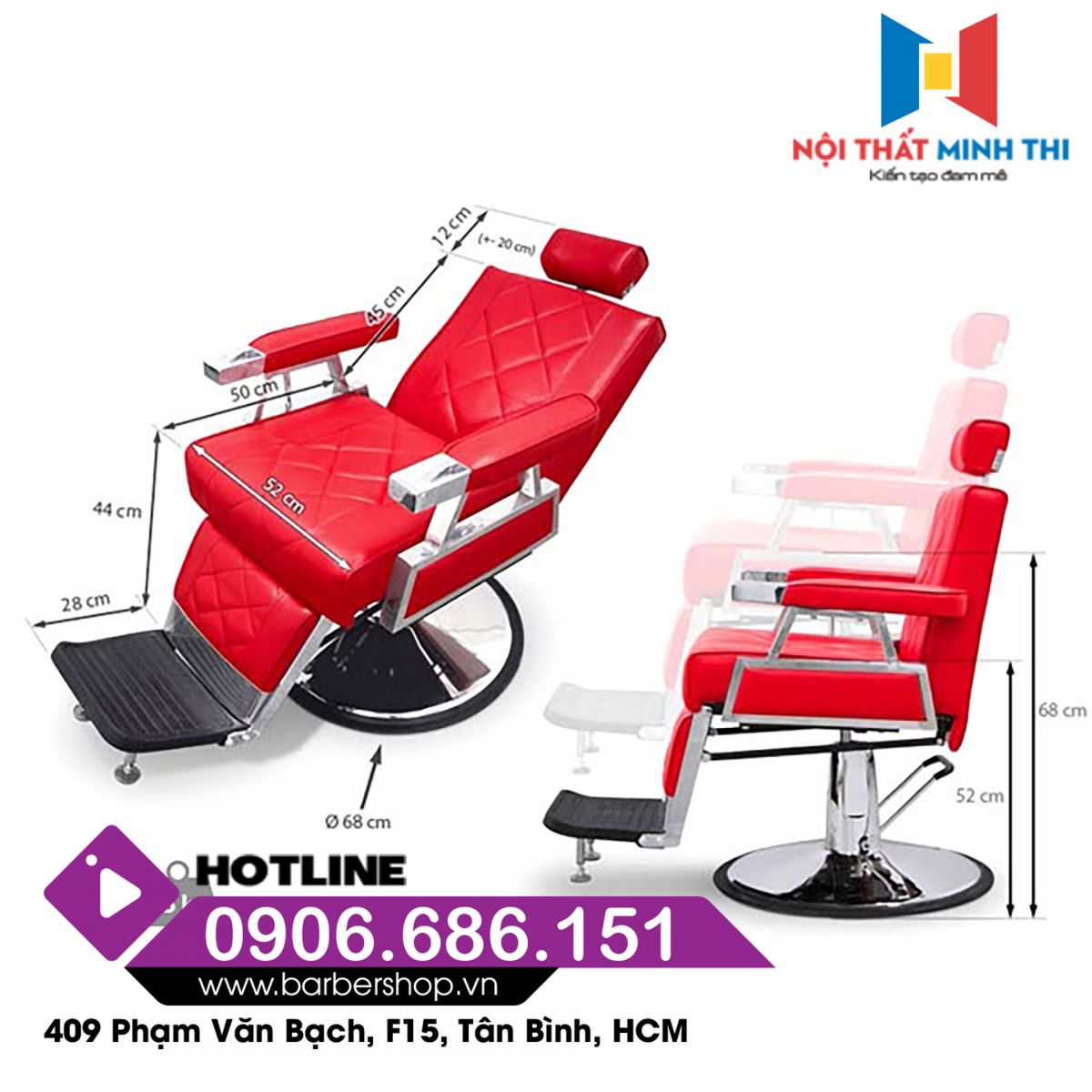 Ghế cắt tóc nam Barber BX-414C